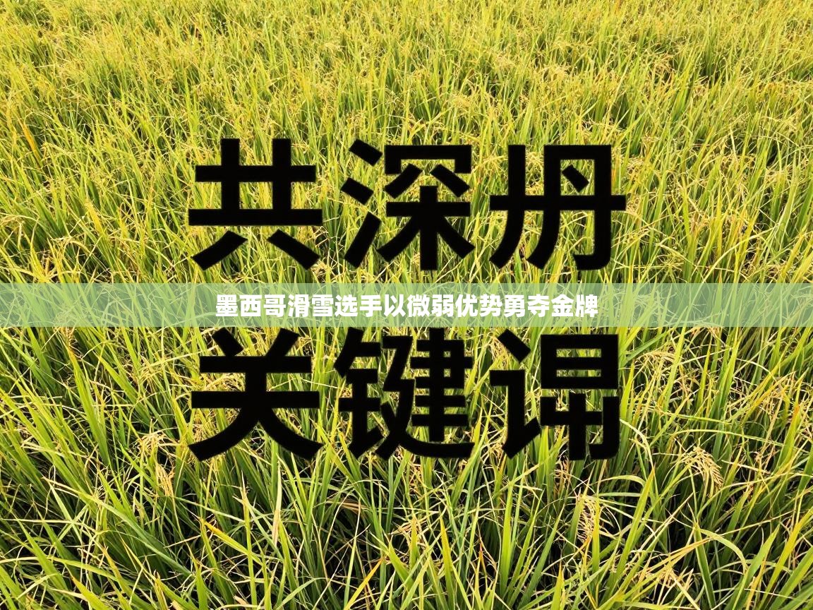 墨西哥滑雪选手以微弱优势勇夺金牌 第1张